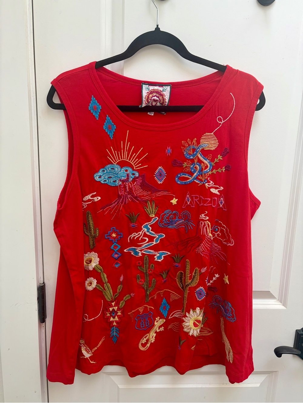 Johnny Was Embroidered Arizona Tank Top NWOT